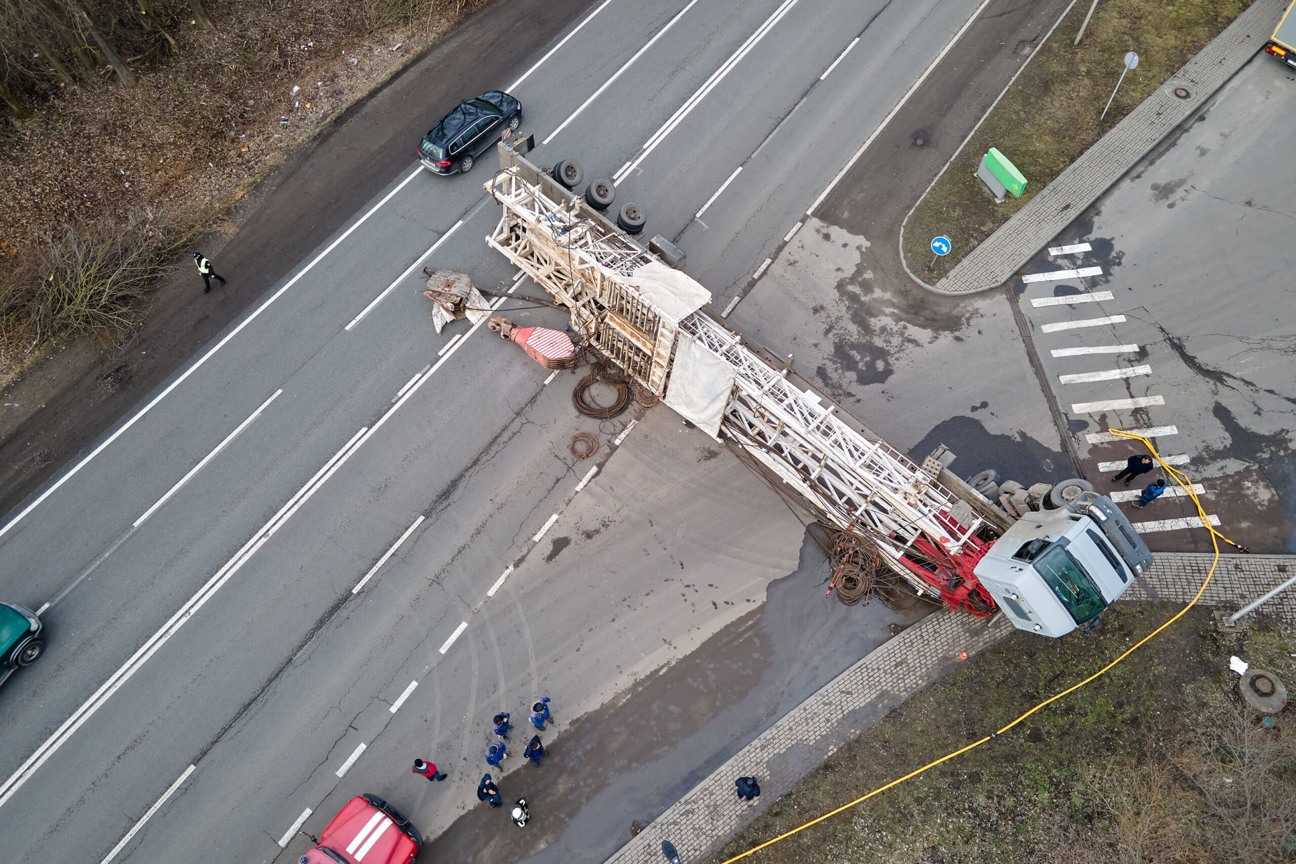 aerial-view-of-road-accident-with-overtu